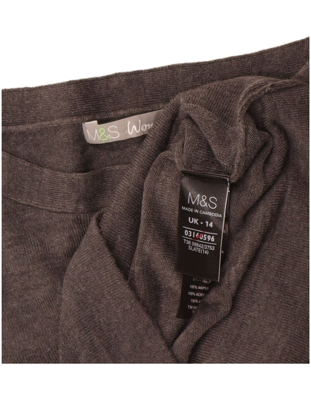 Marks & Spencer Robe pull pour femme UK 14 Acrylique gris moyen
