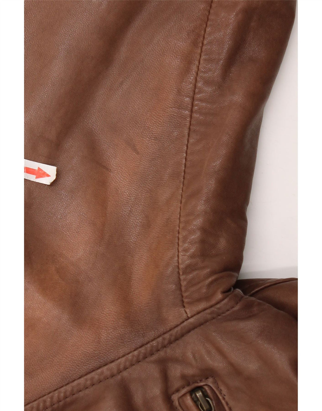 Veste en cuir surdimensionnée femme vintage UK 18 XL Cuir Marron