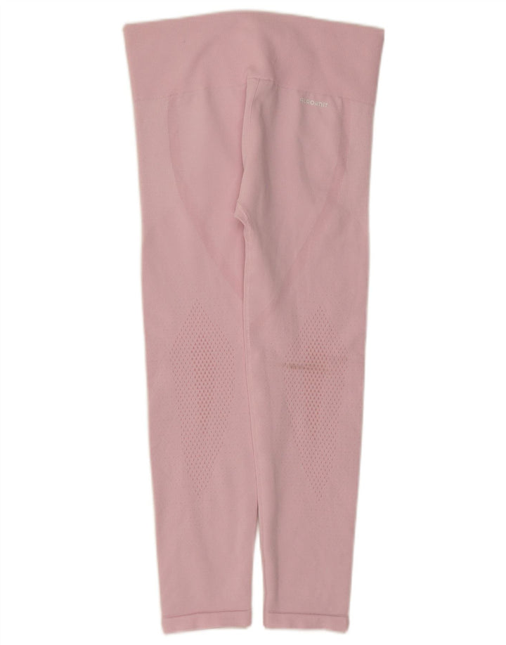 Adidas Legging Capri Femme UK 12 Rose Moyen Polyester