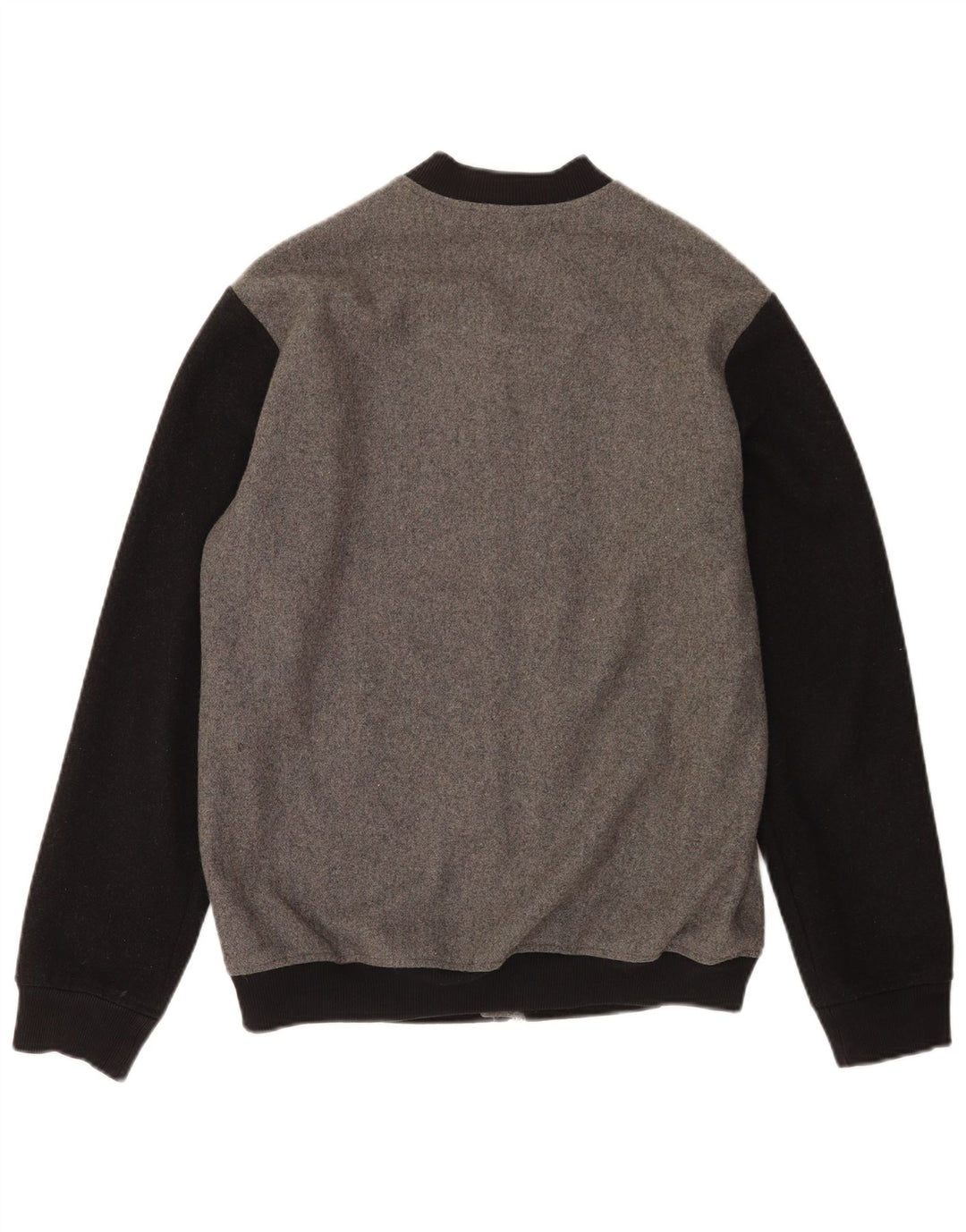 Gianni Lupo Veste Bomber Homme UK 40 Grande Laine Colorblock Gris