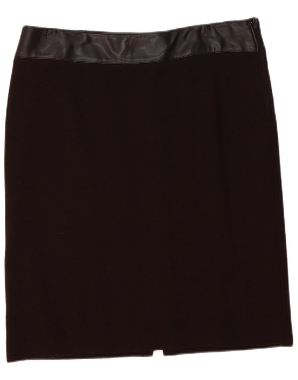 Luisa Spagnoli Jupe Droite Femme IT 48 XL W36 Laine Vierge Marron
