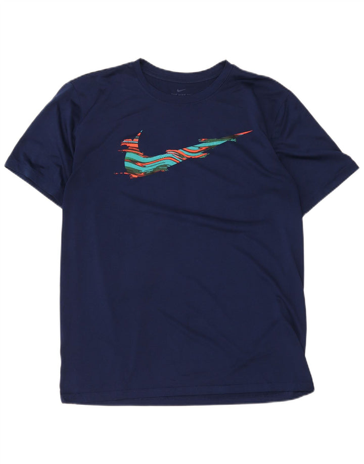 Nike Hommes Dri Fit Graphic T-Shirt Haut Large Bleu Marine