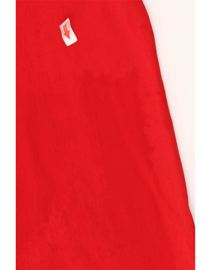 Blouse Femme Vintage Top IT 46 Grande Soie Rouge