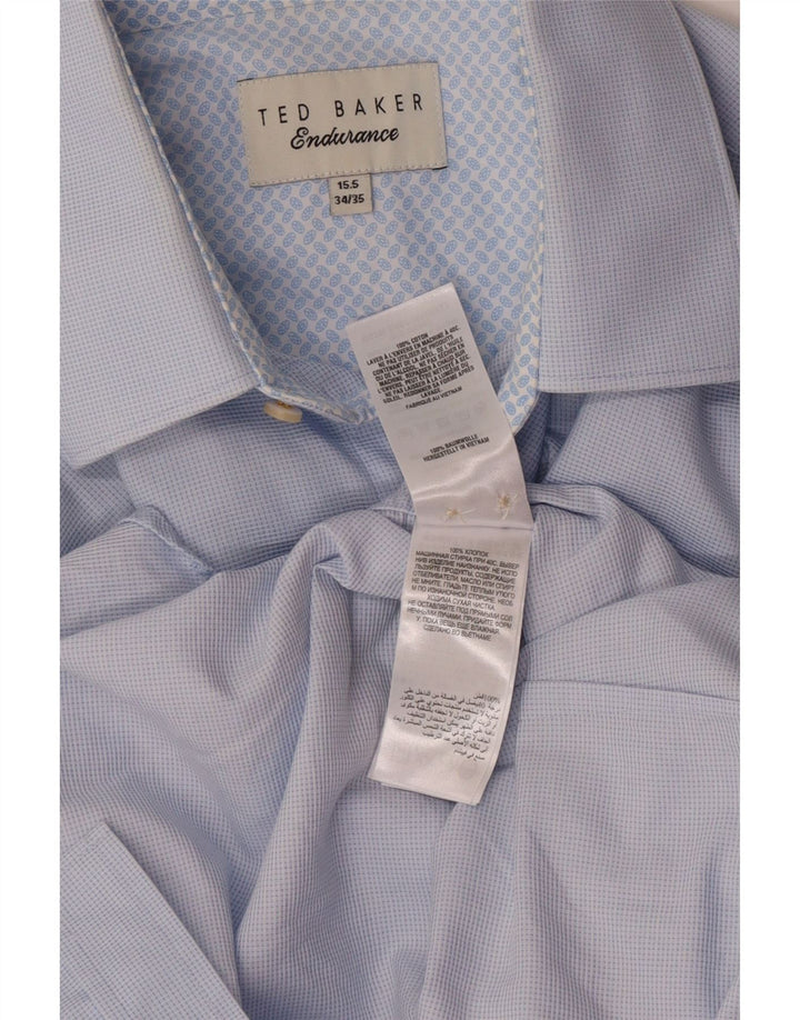 Ted Baker Chemise Homme Taille 15 1/2 Coton Bleu Moyen