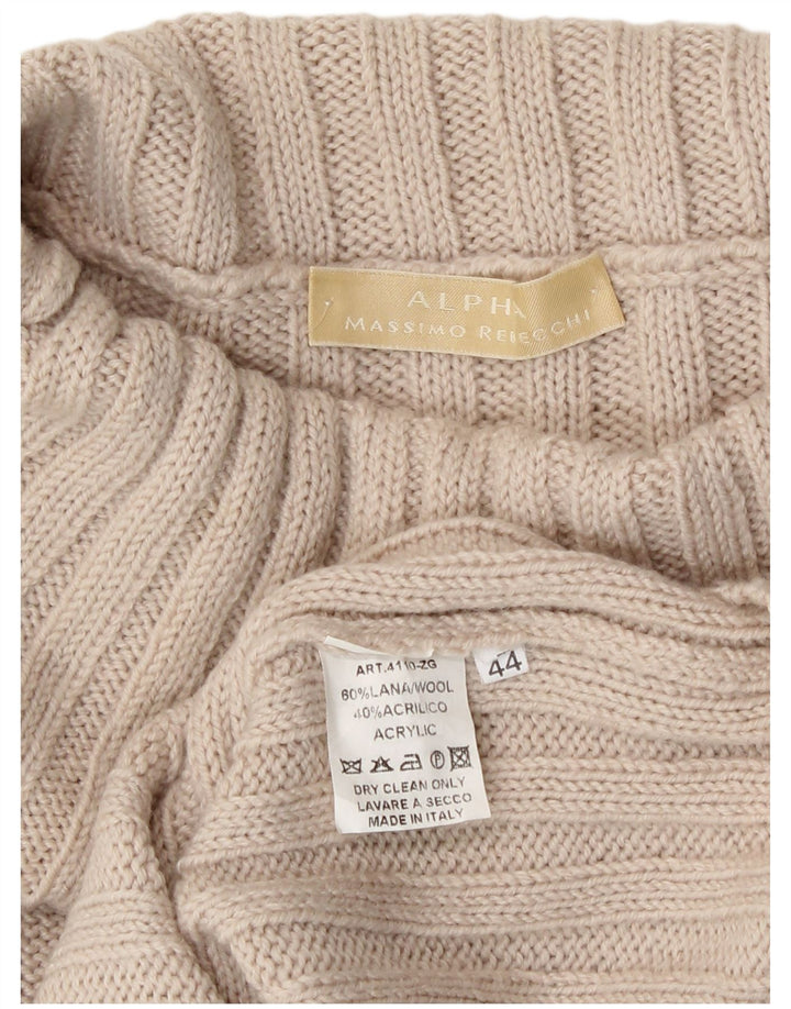 Massimo Rebecchi Pull Alpha à col roulé pour femme IT 44 Beige moyen