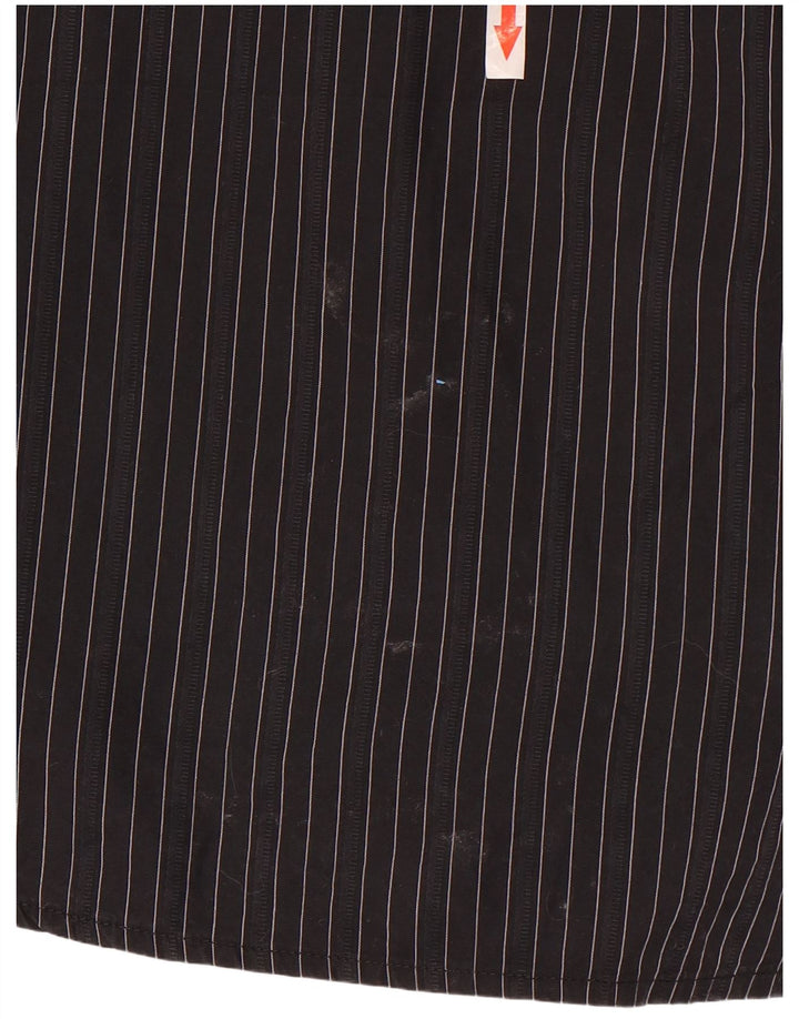 Roberto Cavalli Chemise Homme IT 50 Coton à fines rayures noir moyen