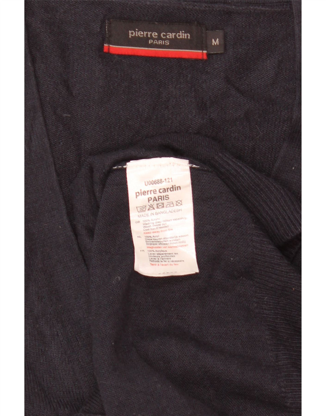 Pierre Cardin Pull Cardigan Homme Bleu Marine Moyen Acrylique
