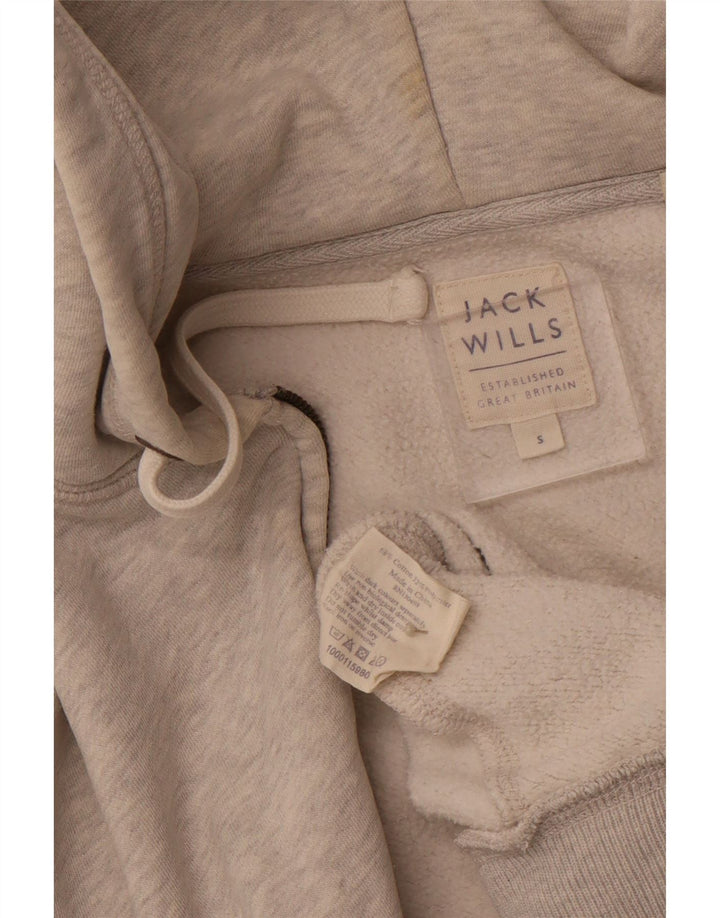 JACK WILLS Pull à capuche zippé pour homme Petit coton gris