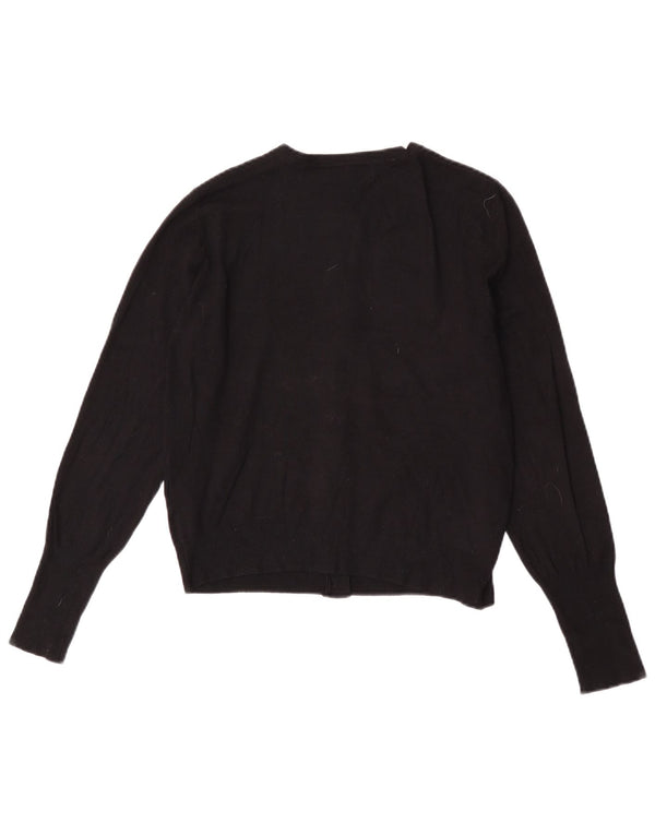Marks & Spencer Pull cardigan court pour femme UK 12 Viscose noir moyen