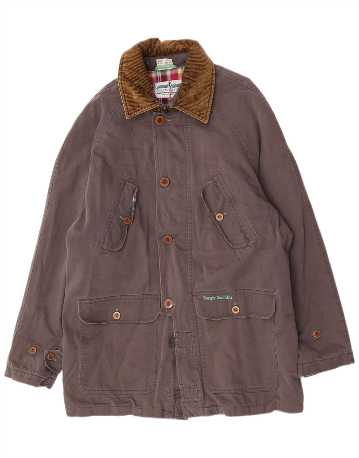 Sergio Tacchini Manteau coupe-vent pour homme EU 50 Grand coton gris