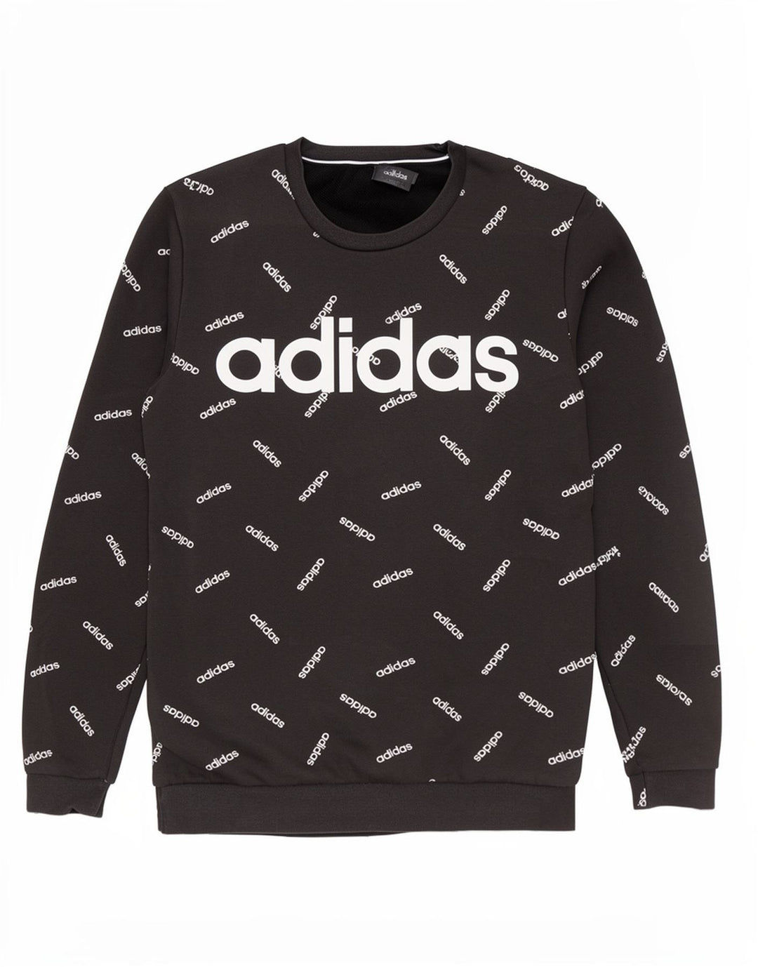 Adidas Sweat-shirt graphique pour homme en coton noir moyen