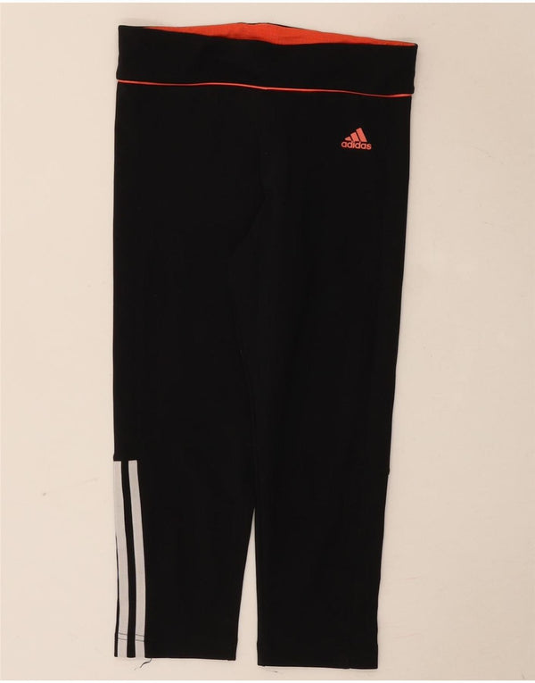 Adidas Climalite Capri Leggings UK 8 Small Noir Polyester