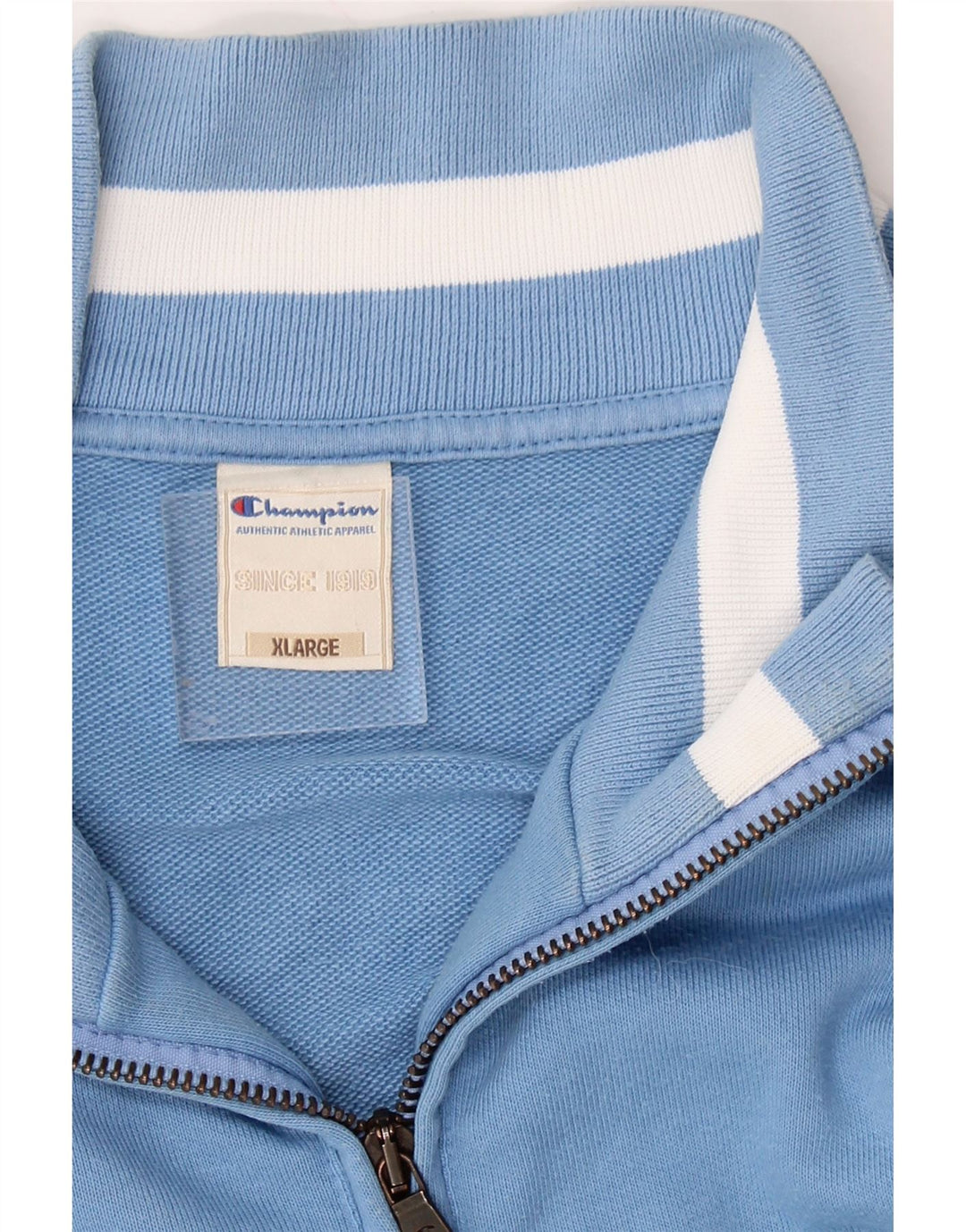 CHAMPION Mens Graphic Tracksuit Top Jacket XL Blue Cotton