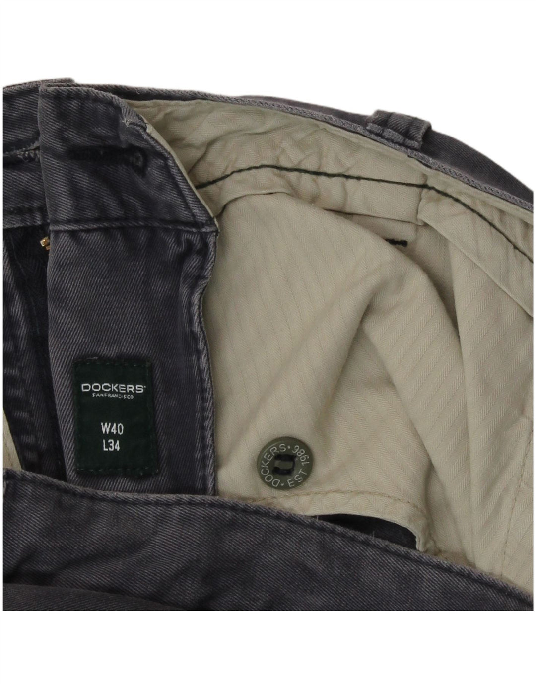Dockers Pantalon Chino Droit Homme W40 L34 Bleu Marine