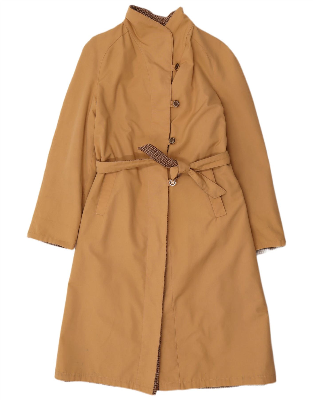 vintage Femme Manteau Réversible IT 42 Beige Moyen