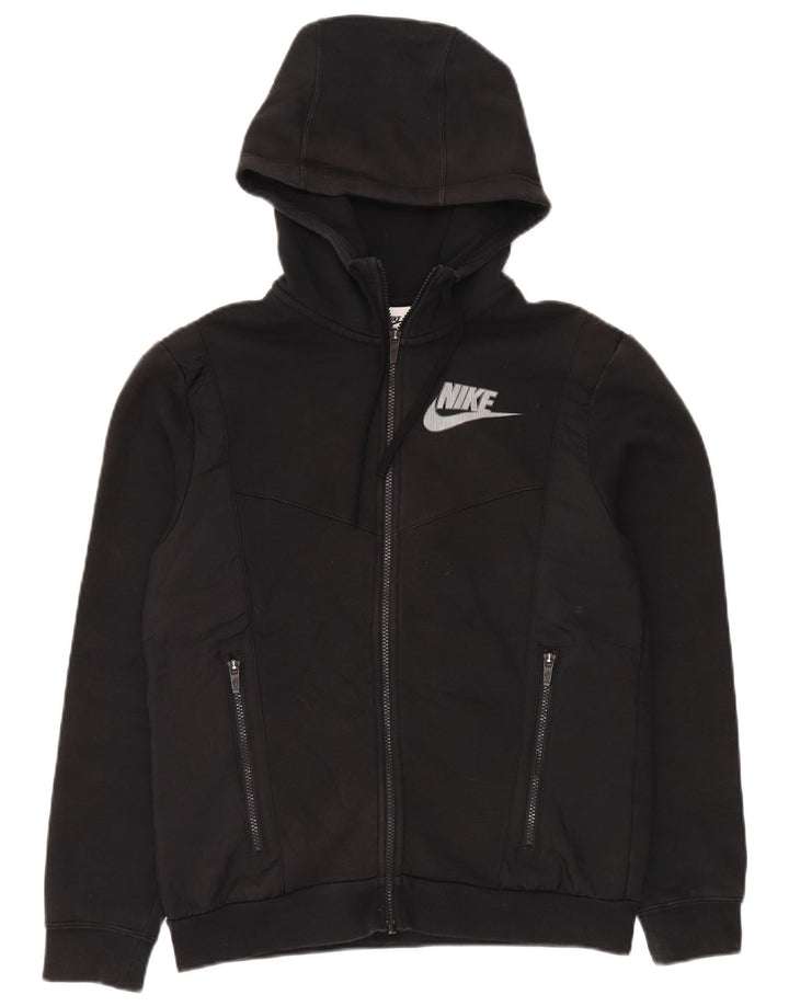 Nike Pull à capuche zippé pour homme Petit coton noir