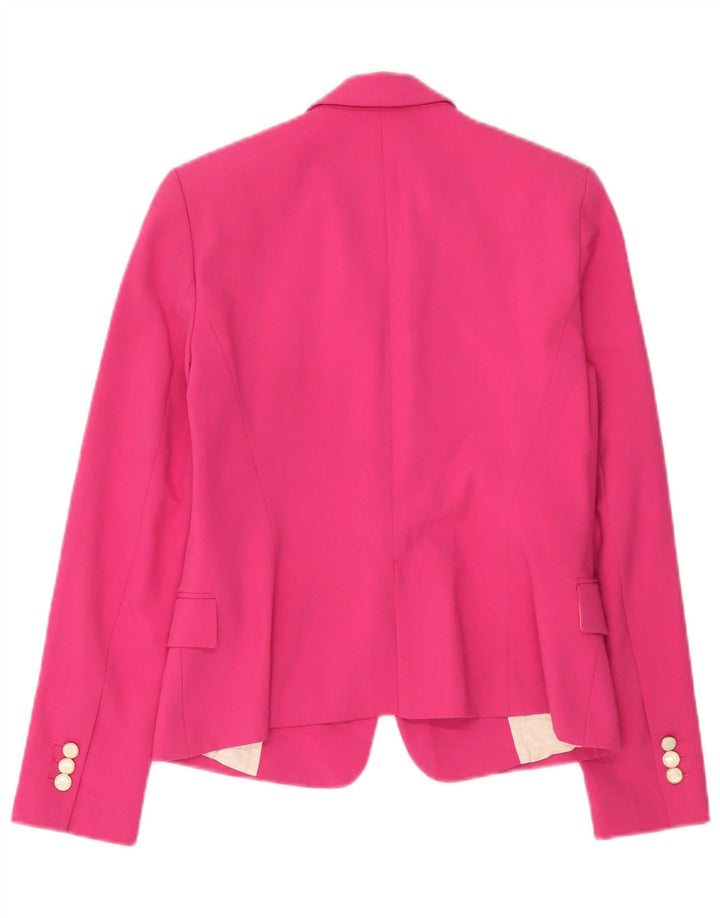 Zara Femme 1 Bouton Blazer Veste UK 10 Petit Rose Polyester