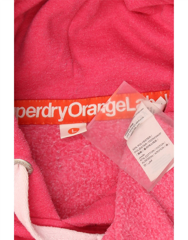 SUPERDRY Pull à capuche pour femme UK 16 Large Rose Polyester