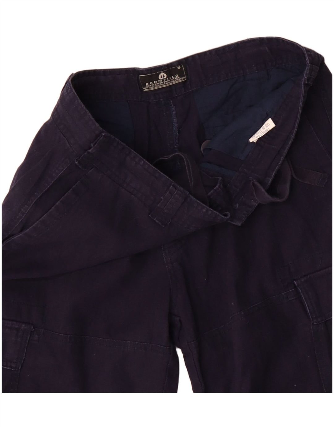 Bromfield Short Cargo Homme W32 Lin Bleu Marine Moyen