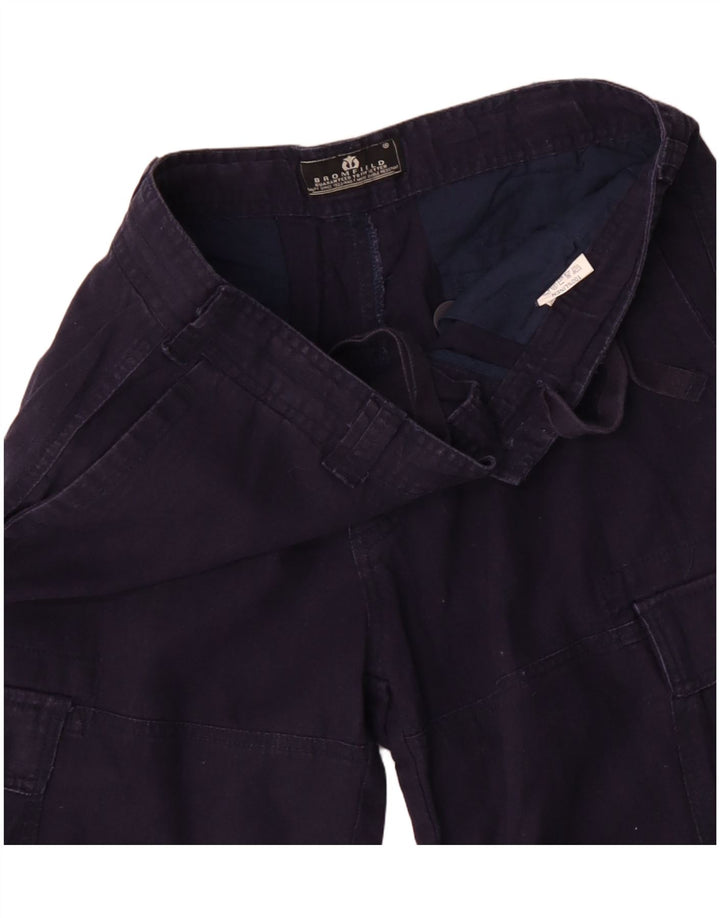 Bromfield Short Cargo Homme W32 Lin Bleu Marine Moyen