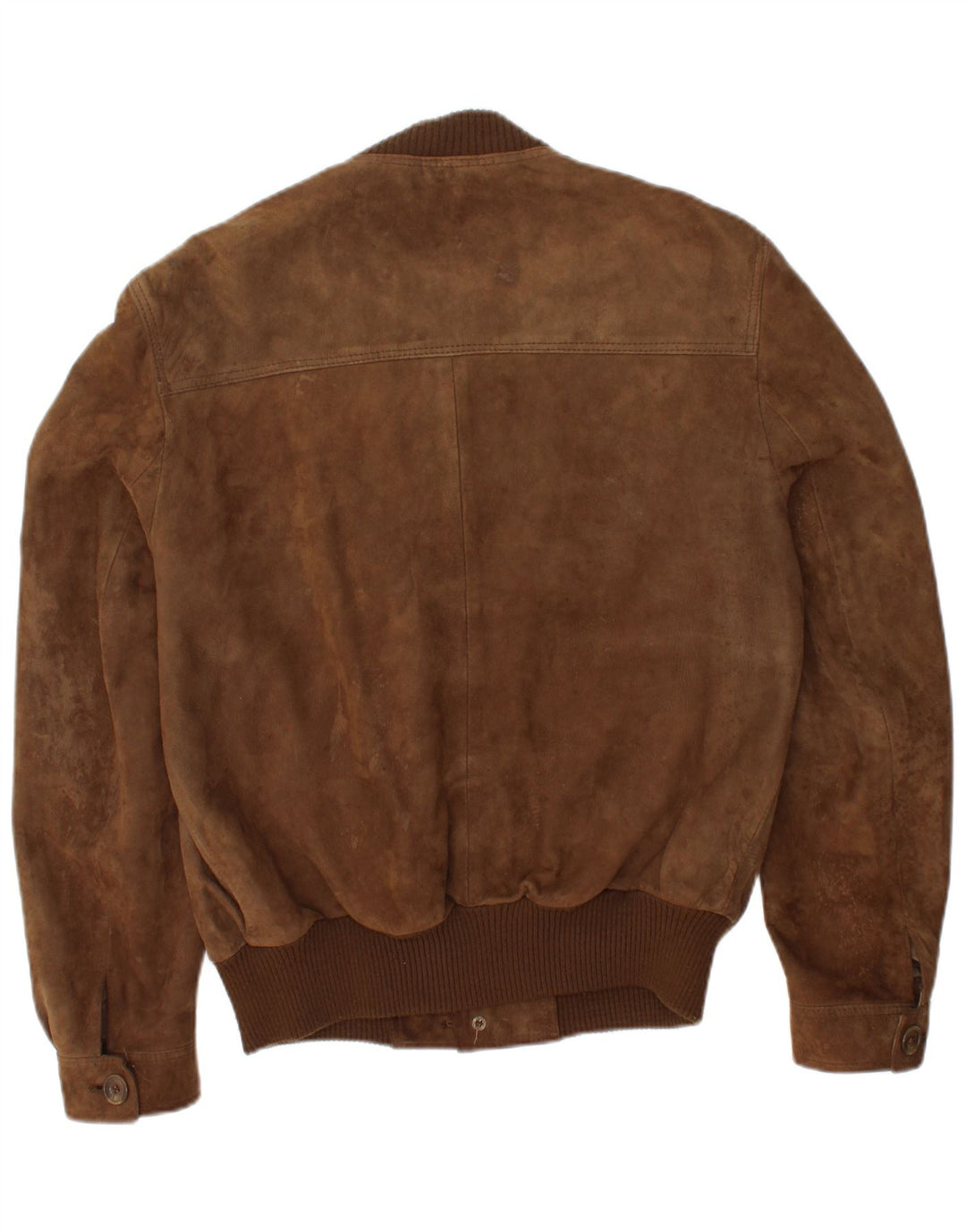 VINTAGE Veste Bomber En Daim Homme IT 44 XS Marron