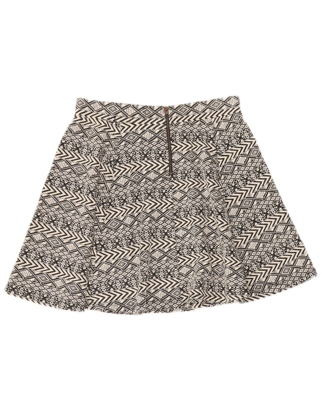 Superdry Femme Mini Jupe Medium W28 Gris Géométrique Polyester