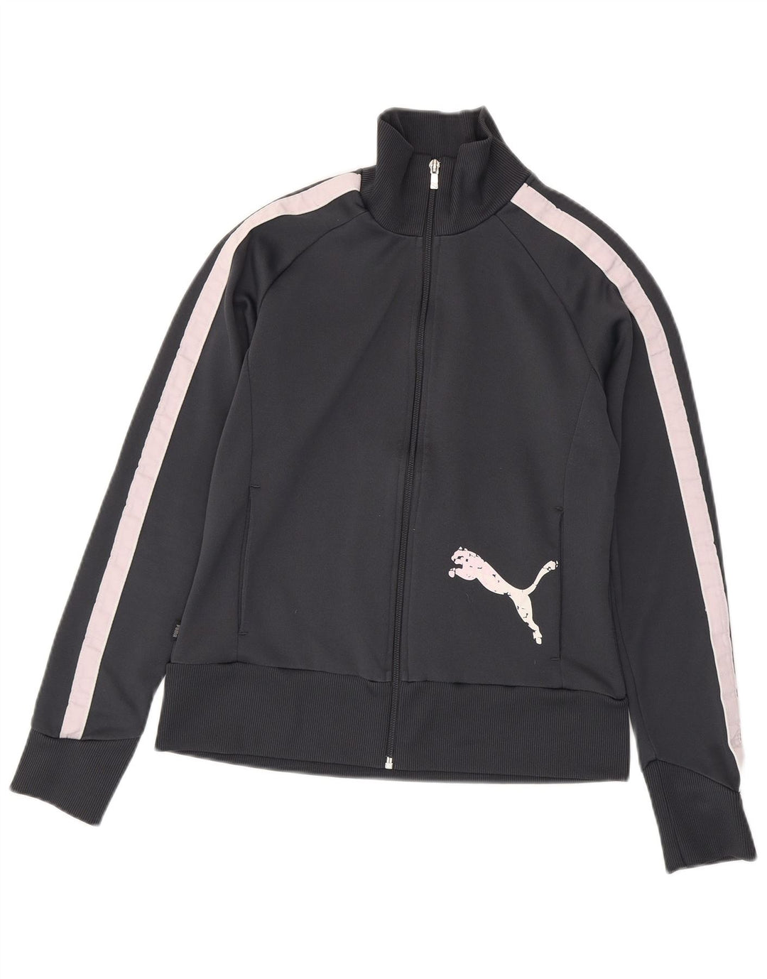 Puma Veste de survêtement graphique pour femme UK 14 Gris moyen Colourblock