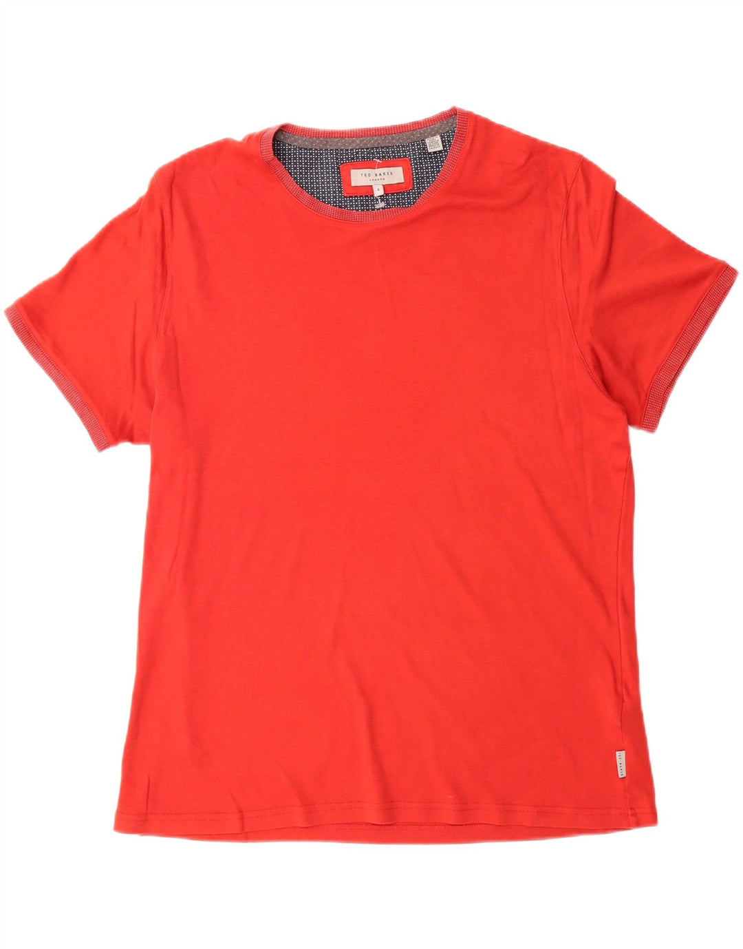 TED BAKER Mens T-Shirt Top Size 4 Large Red Cotton