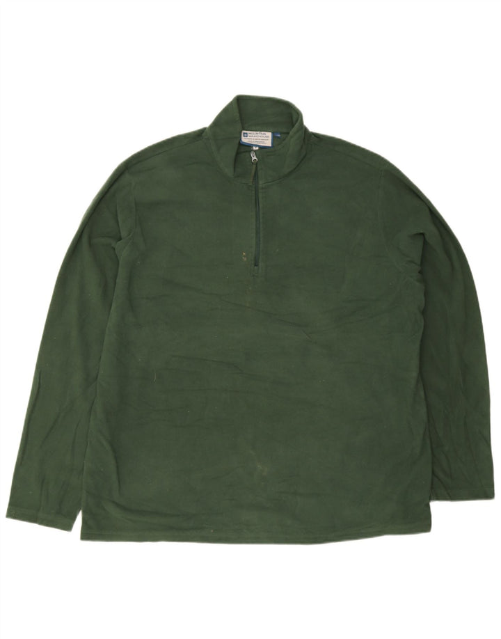 Mountain Warehouse Pull polaire à col zippé pour homme 2XL Vert Polyester