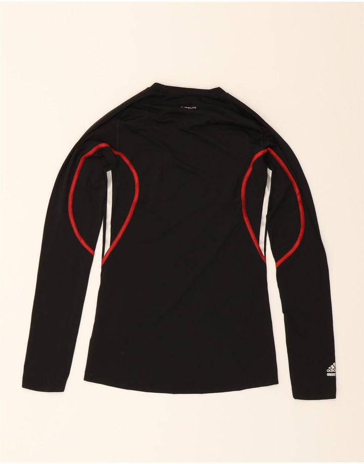 ADIDAS Boys Climalite Top Long Sleeve 13-14 Years Black Polyester Vintage Adidas and Second-Hand Adidas from Messina Hembry 