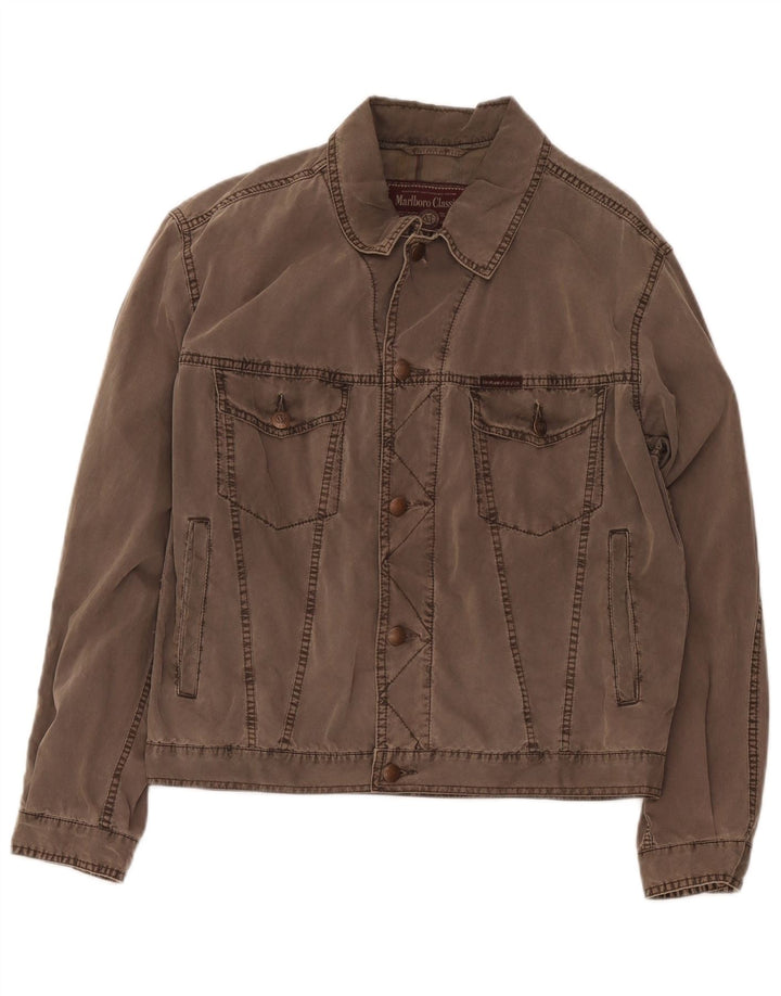 Marlboro Classics Veste Bomber Homme UK 38 Coton Marron Moyen
