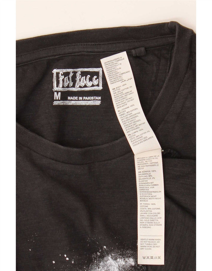 Fat Face T-Shirt Graphique Homme Noir Moyen Coton