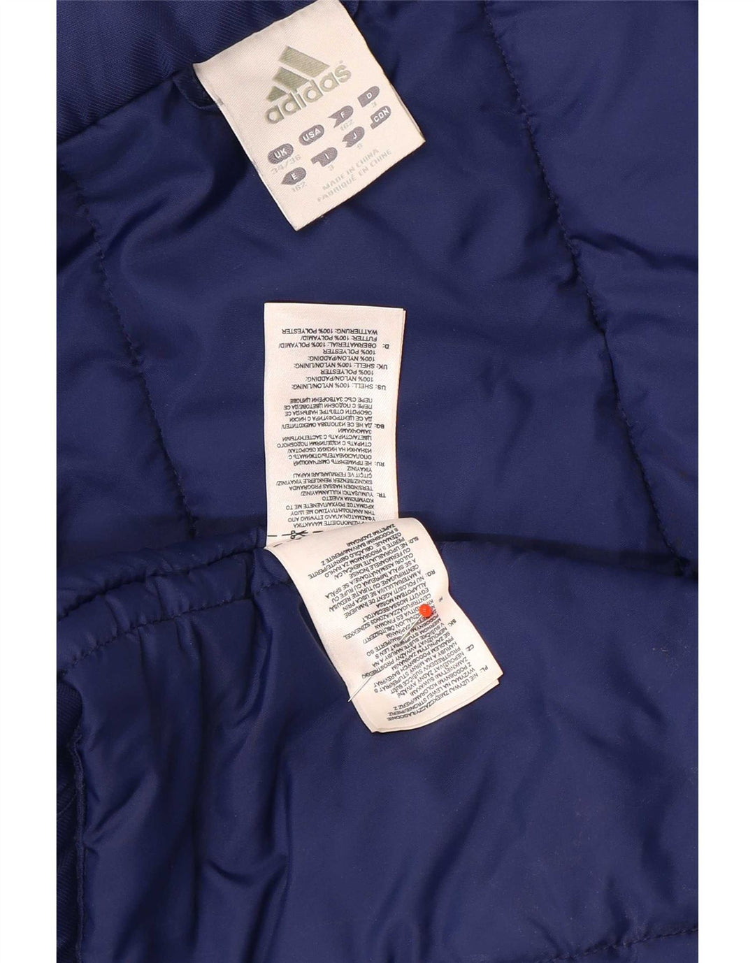 Adidas Manteau rembourré pour homme UI 34/36 Petit nylon bleu