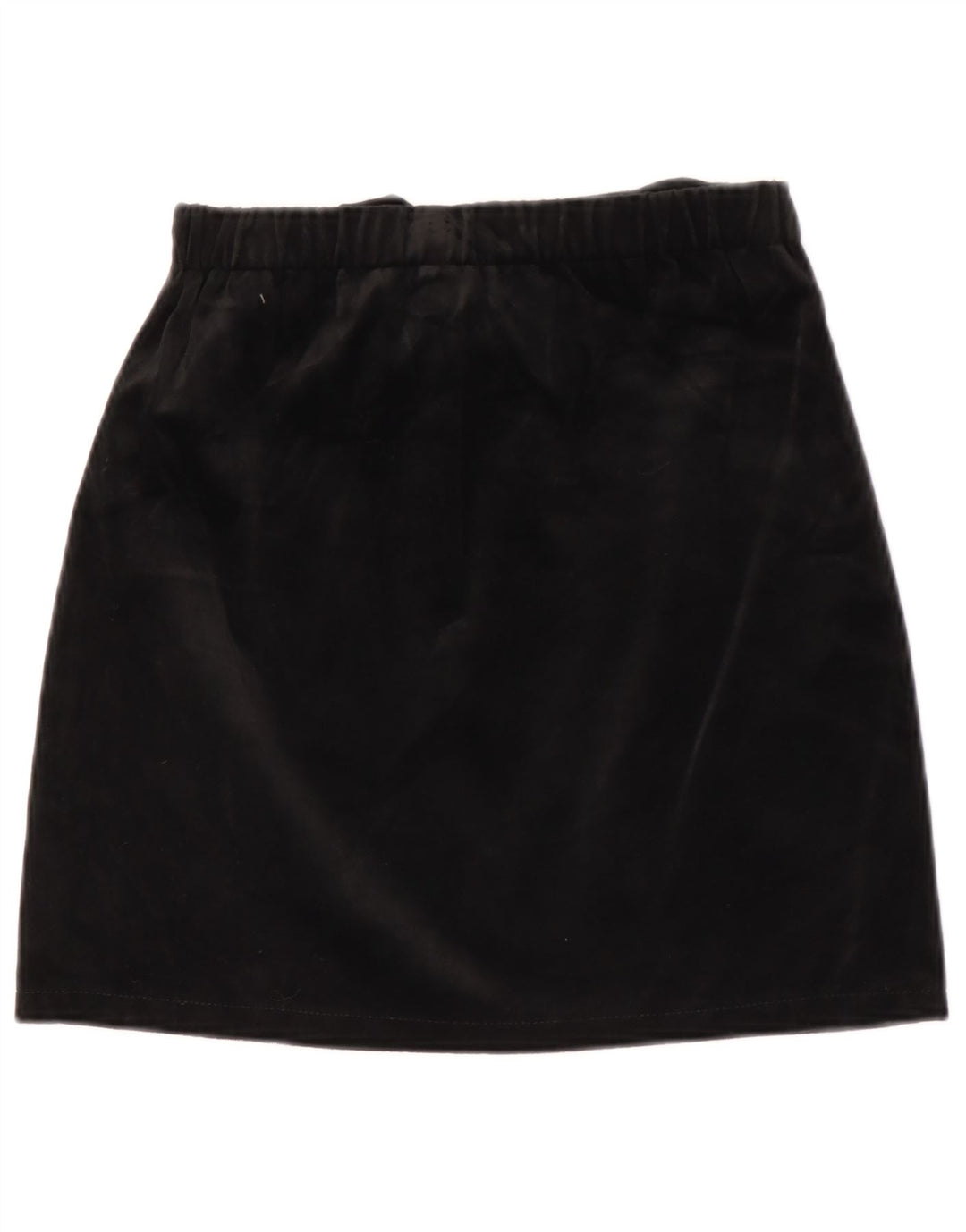 vintage Femme Velours Mini Jupe W26 Petit Noir