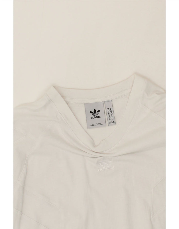 ADIDAS Mens T-Shirt Top Medium White Cotton Vintage Adidas and Second-Hand Adidas from Messina Hembry 