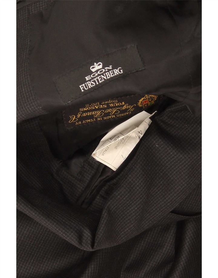 Loro Piana Veste Blazer 2 Boutons Homme IT 48 Laine Vierge Noir Moyen