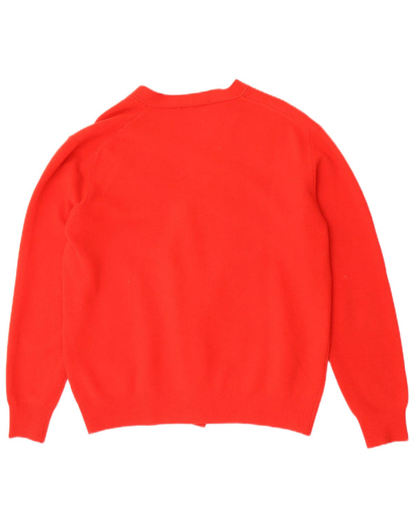 vintage Femme Cardigan Pull IT 54 3XL Rouge