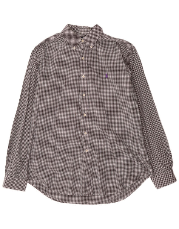 Ralph Lauren Chemise coupe classique pour homme en coton vichy noir grand