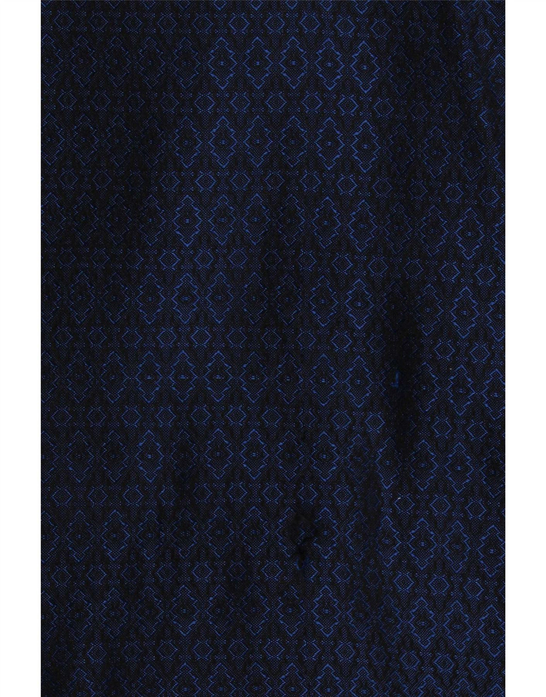 vintage Femmes Double Breasted Coat UK 16 Grand Bleu Marine Géométrique
