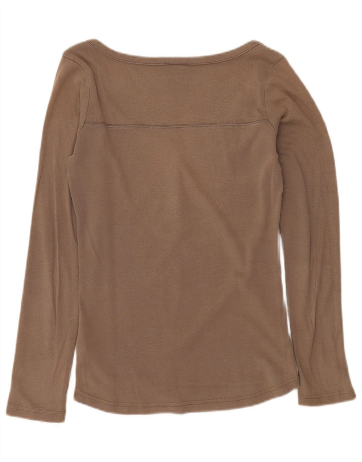 NIKE Haut à manches longues pour femme UK 8/10 Petit Gris Coton