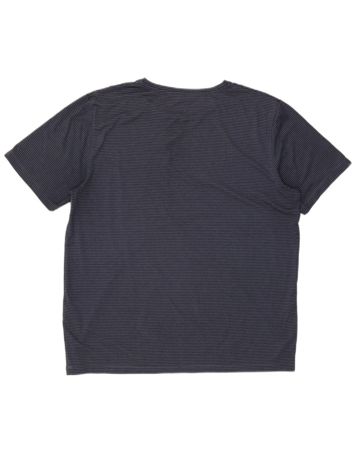 Rohan T-Shirt Homme Haut Large Bleu Marine Rayé Polyester