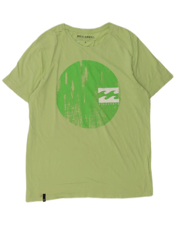 Billabong Mens Graphic T-Shirt Top Large Vert Coton