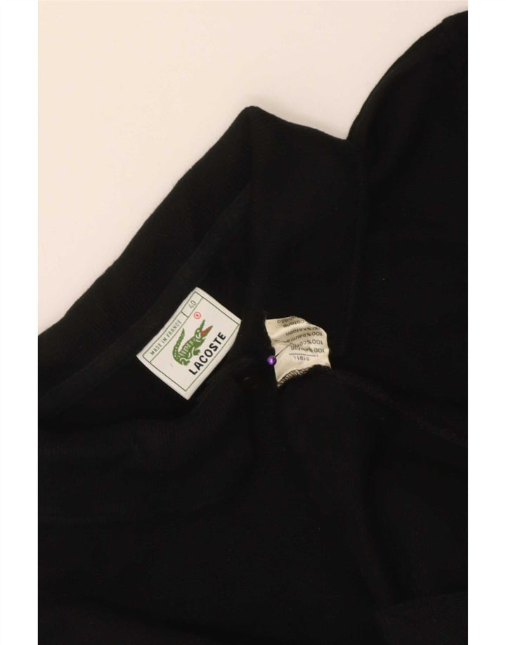 Lacoste Polo à manches longues femme taille 40 coton noir moyen