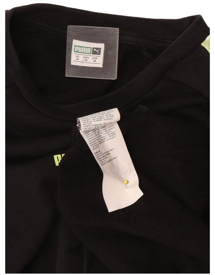 Puma Sweat-shirt pour femme UK 44 en coton color block noir moyen