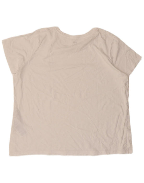 LEVI'S T-shirt Perfect Crew pour femme UK 20 2XL Blanc Coton