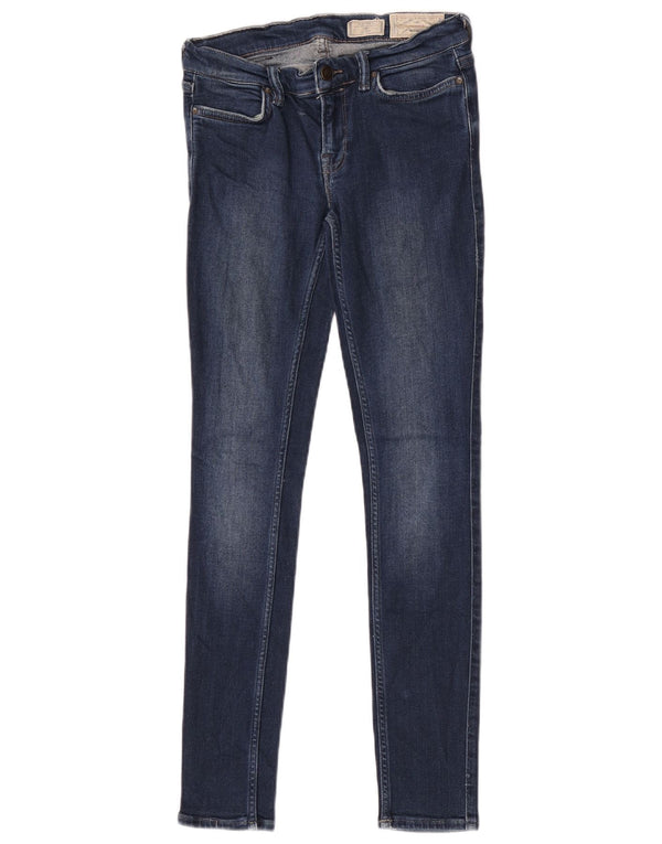 All Saints Femme Ashby Jean Skinny Taille Basse W27 L30 Bleu