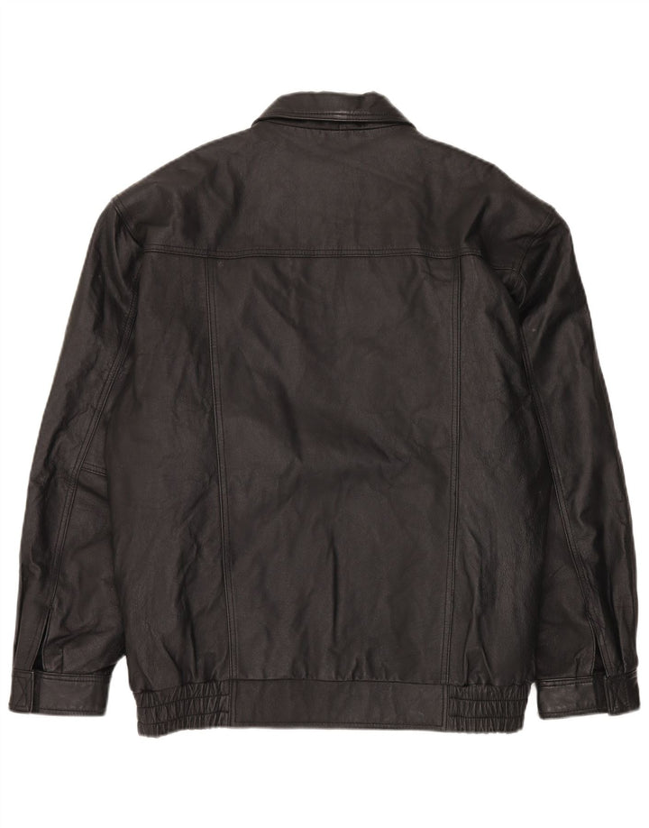Veste en cuir homme vintage UK 38 Cuir noir moyen