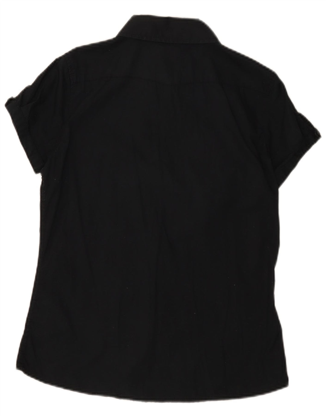 Lee Chemise à manches courtes pour femme UK 10 Small Noir Coton