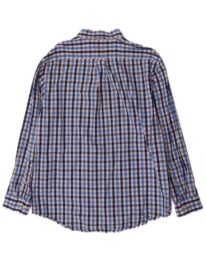 IZOD Chemise Homme Grand Carreau Bleu Coton