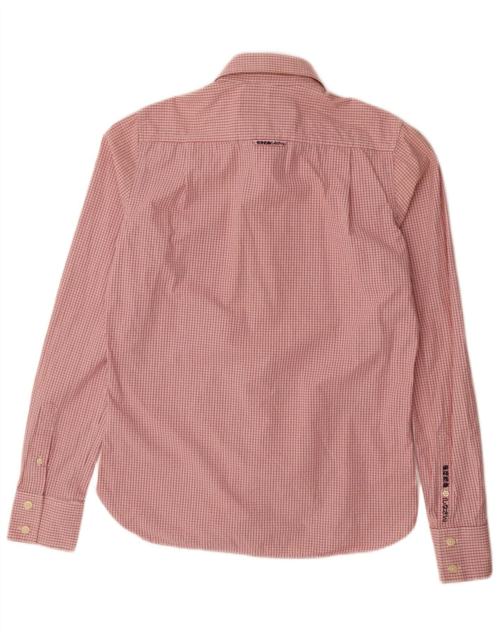 Superdry Chemise Homme Rouge Moyen Carreaux Coton